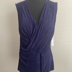 Apt. 9 Cobalt Blue Sleeveless Wrap Blouse